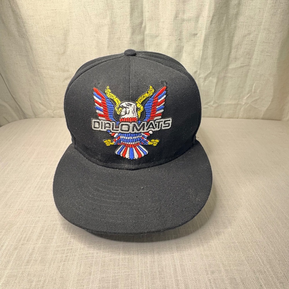 New Era 59FIFTY Diplomats Dipset Fitted Hat Black Eagle Logo Size 7 3/8 59cm